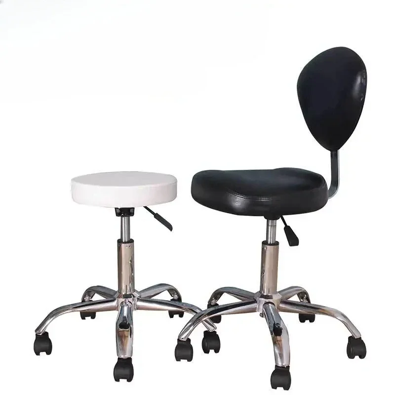 Ergonomische salonstoel voor kappers Professionele draaibare zadelkruk met rollende wielen Make-up of kappersstoel