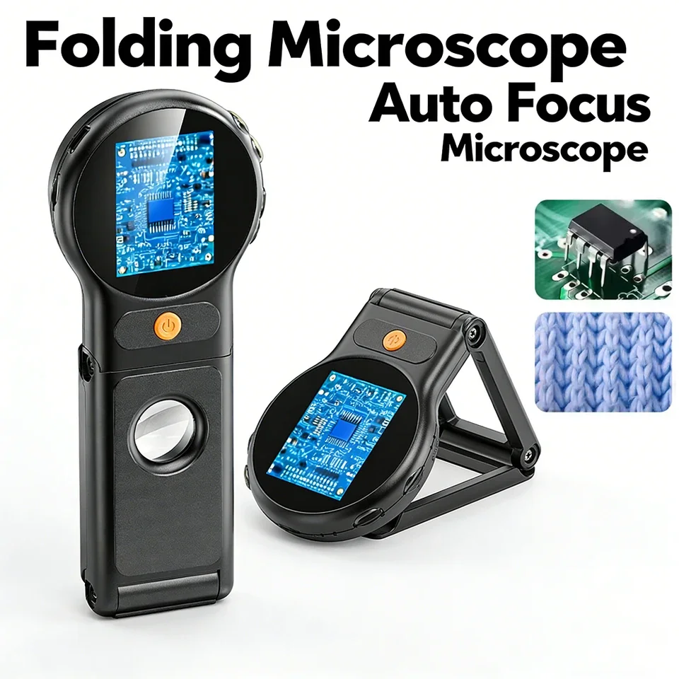 Microscope numérique pliable 500X avec autofocus, 2MP, vidéo, pour soudure électronique et travaux de bijouterie, modèle 379