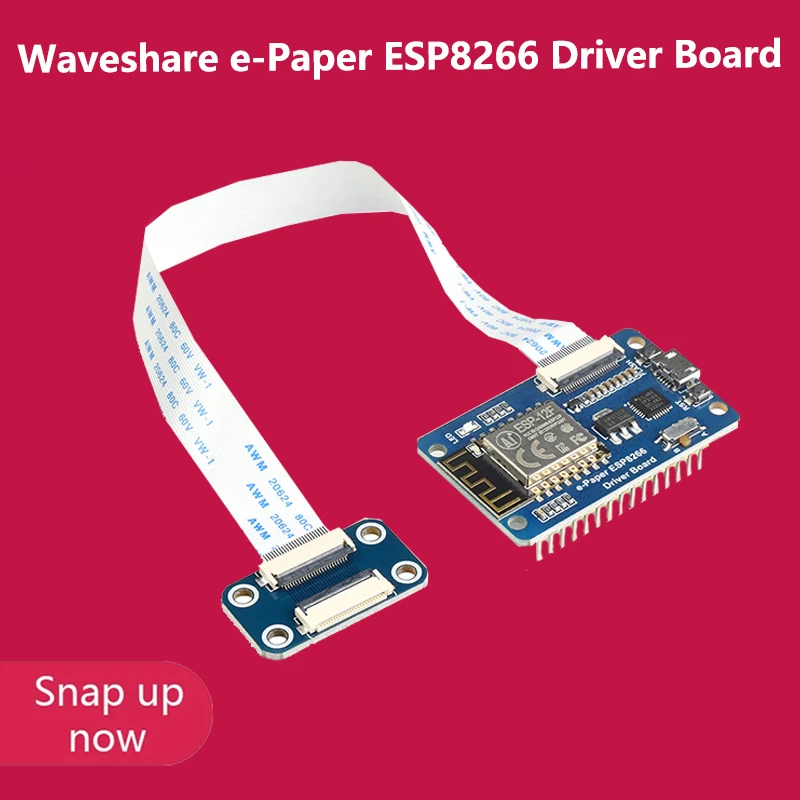 Waveshare-placa controladora de papel electrónico Universal con WiFi SoC ESP8266 a bordo, compatible con varios paneles de papel electrónico Waveshare SPI raw