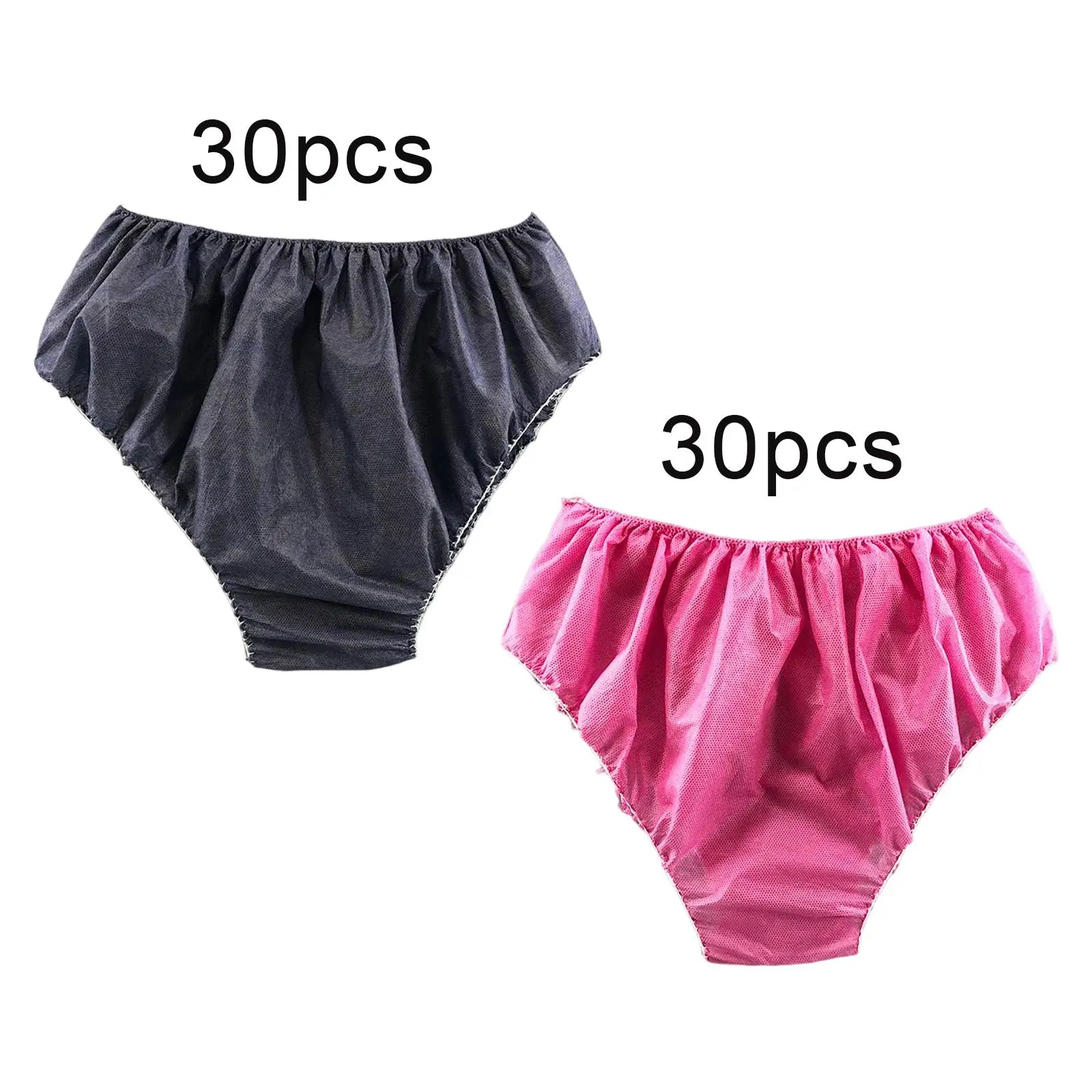 30pcs Non-Woven Disposable Underwear Thickened One Size Single Layer Stretchy