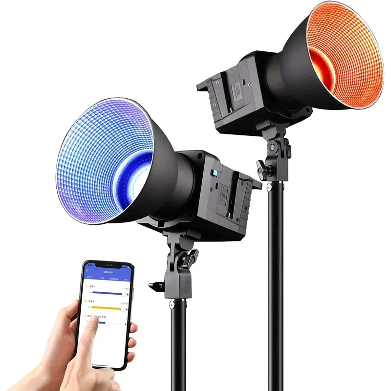 Sutefoto P100 RGB 2800K-10000K 100W LED Full Color Continuous Video Shooting Light for Photography Studio