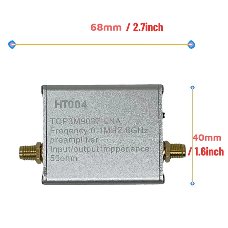 Low Noise Amplifie HT004 100K-6Ghz ,20Db High Gain Power Preamplifier,LNA Module For RF & SDR