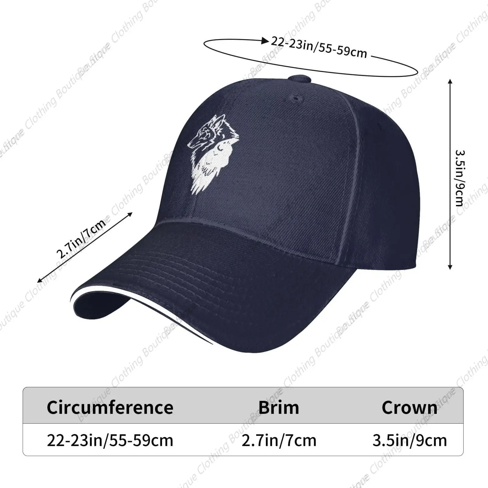 Viking Norse Wolf Unisex Vintage Washed Baseball Cap Adjustable Hat Trucker Outdoor Cowboy Men Women Dad Casual Classic Sports