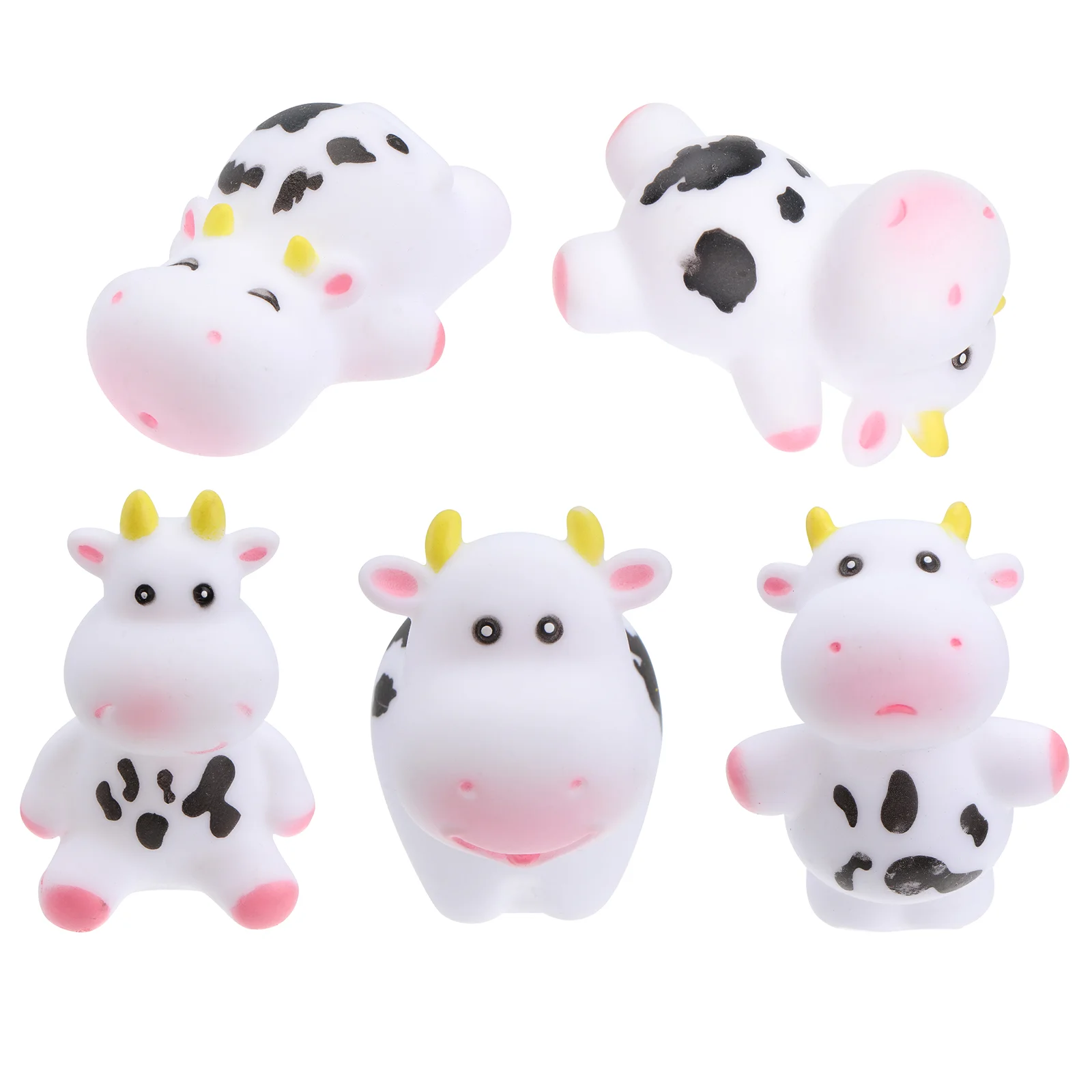 

Baby Bath Supply Cute Cow Dolls Toys Baby Shower Toys Infant Resin Bathing Playthings Bathroom Toy Sacked Random Style