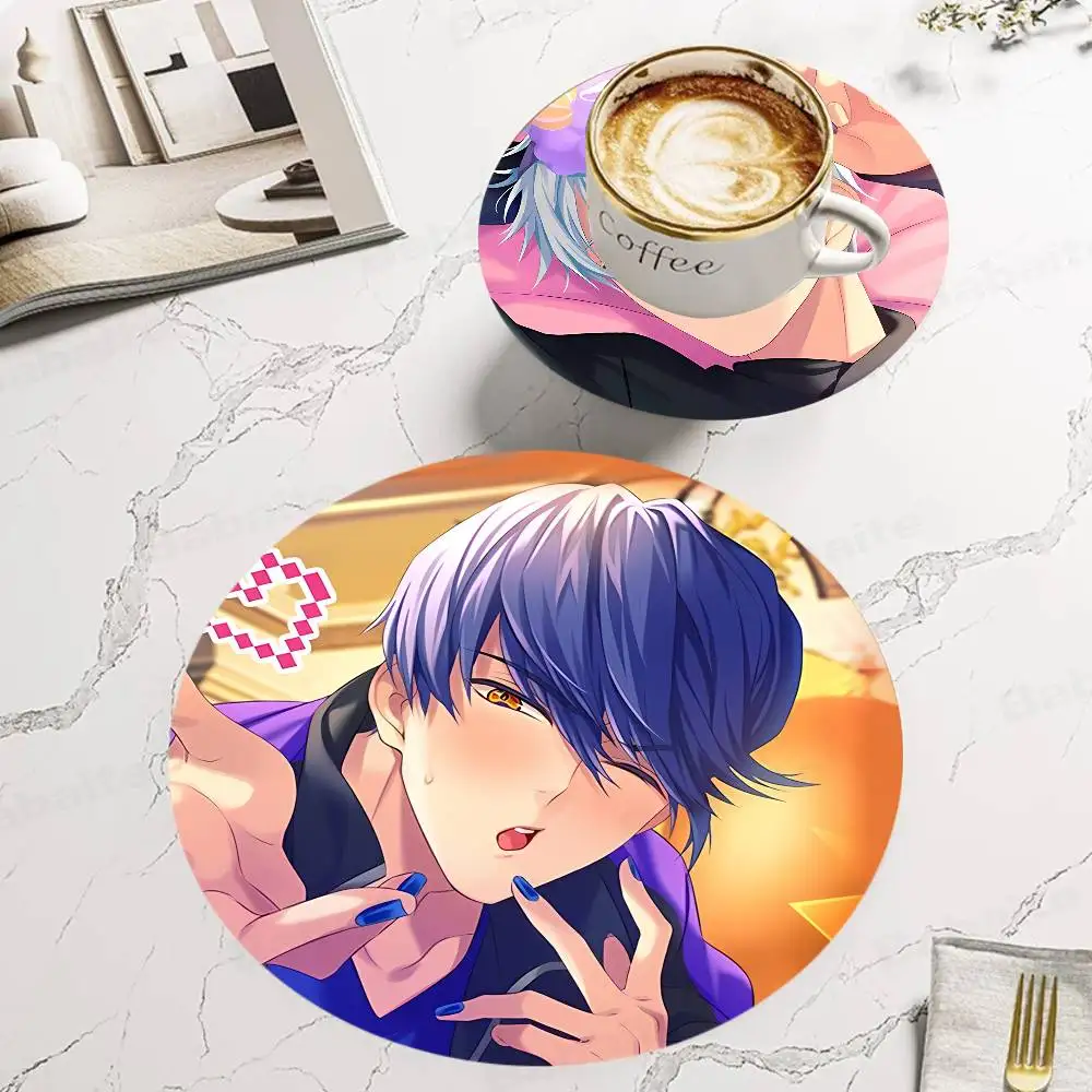 Game Obey Me Wooden Coaster Colour Printing Cup Mat Home Desk Decoration Gifts 3