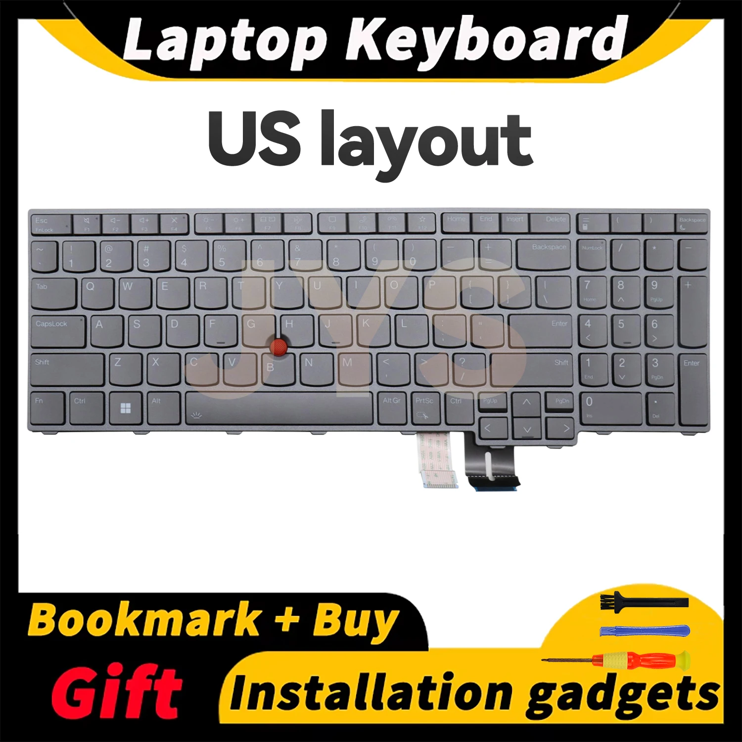 

Suitable for Lenovo ThinkPad P16 Gen1/P16 Gen2 laptop keyboard with backlit US layout keyboards internal Grey 5N21F39320