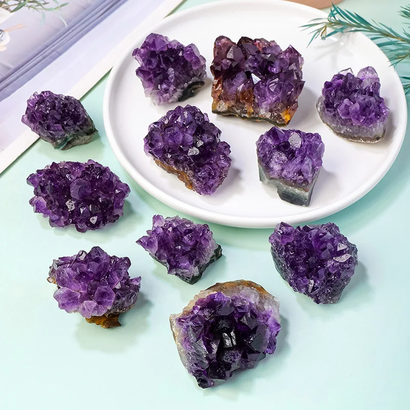

Amethyst Geode Natural Crystal Quartz Stone Wand Point Energy Healing Mineral Stone Rock Home Decor Geode Crystal Stone Decor