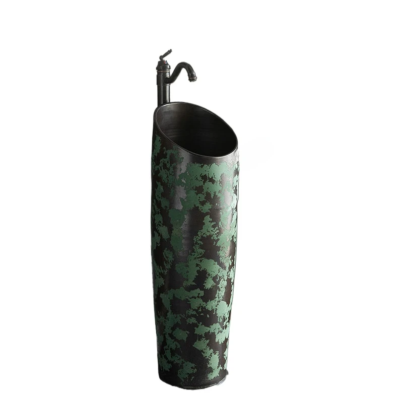 

Garden pool washbasin column integrated basin hand washing floor washbasin column