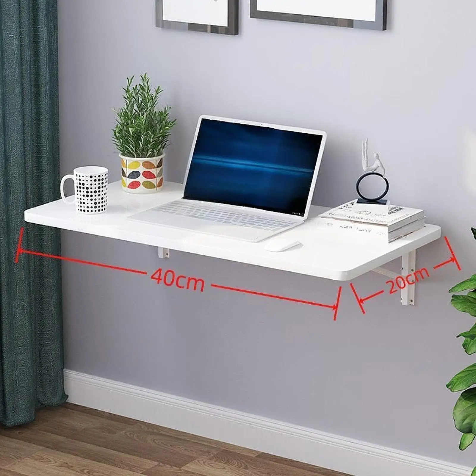 Laundry Folding Table Hanging Desk Fold Down Space Saving Multipurpose Table Folding Workbench for Studio Workshop Pantry