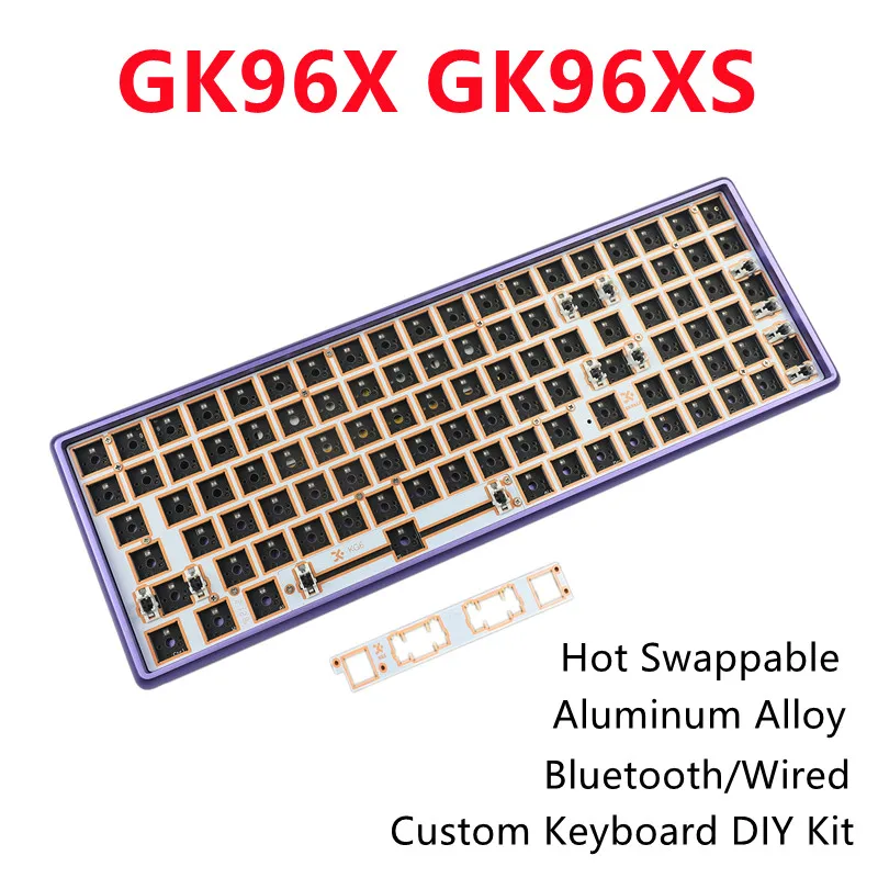 SKYLOONG GK96 GK96X GK96XS Lite Gasket Custom Keyboard DIY Kit Hot Swappable Aluminum Alloy RGB Programmable Bluetooth/Wired