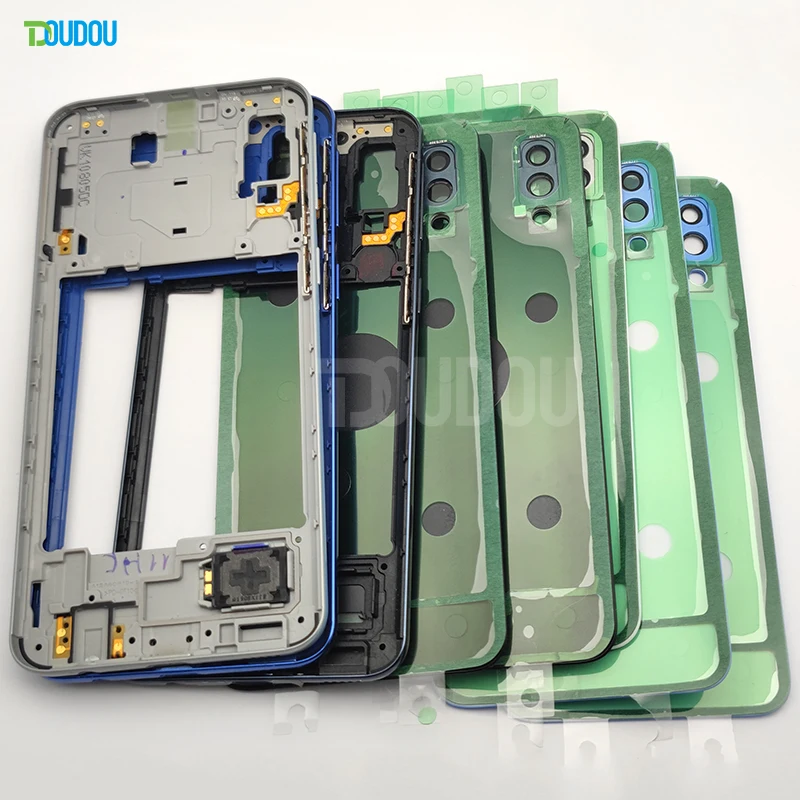 A40 A405 Middle Frame For Samsung Galaxy A40 2019 A405 SM-A405F A405DS Housing Battery Back Rear Door Cover Camera Lens Parts