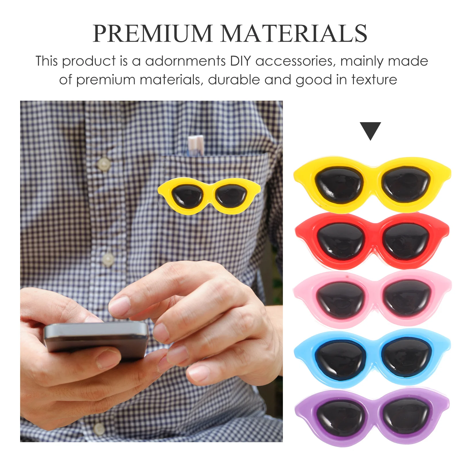 50 قطعة شكل نظارات الراتنج سحر DIY بها بنفسك جراب هاتف ديكور دبوس الشعر لوازم الحرفية الزينة مصغرة الملحقات الأنيقة