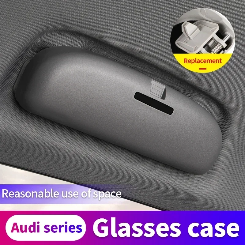 Sun Glasses Case Holder for Audi A3 8V 8Y A4 B8 B9 A5 A6 C7 C8 A7 A8 Q3 Q5 Q7 S3 S4 S5 S6 RS3 Automobile Interior Accessories