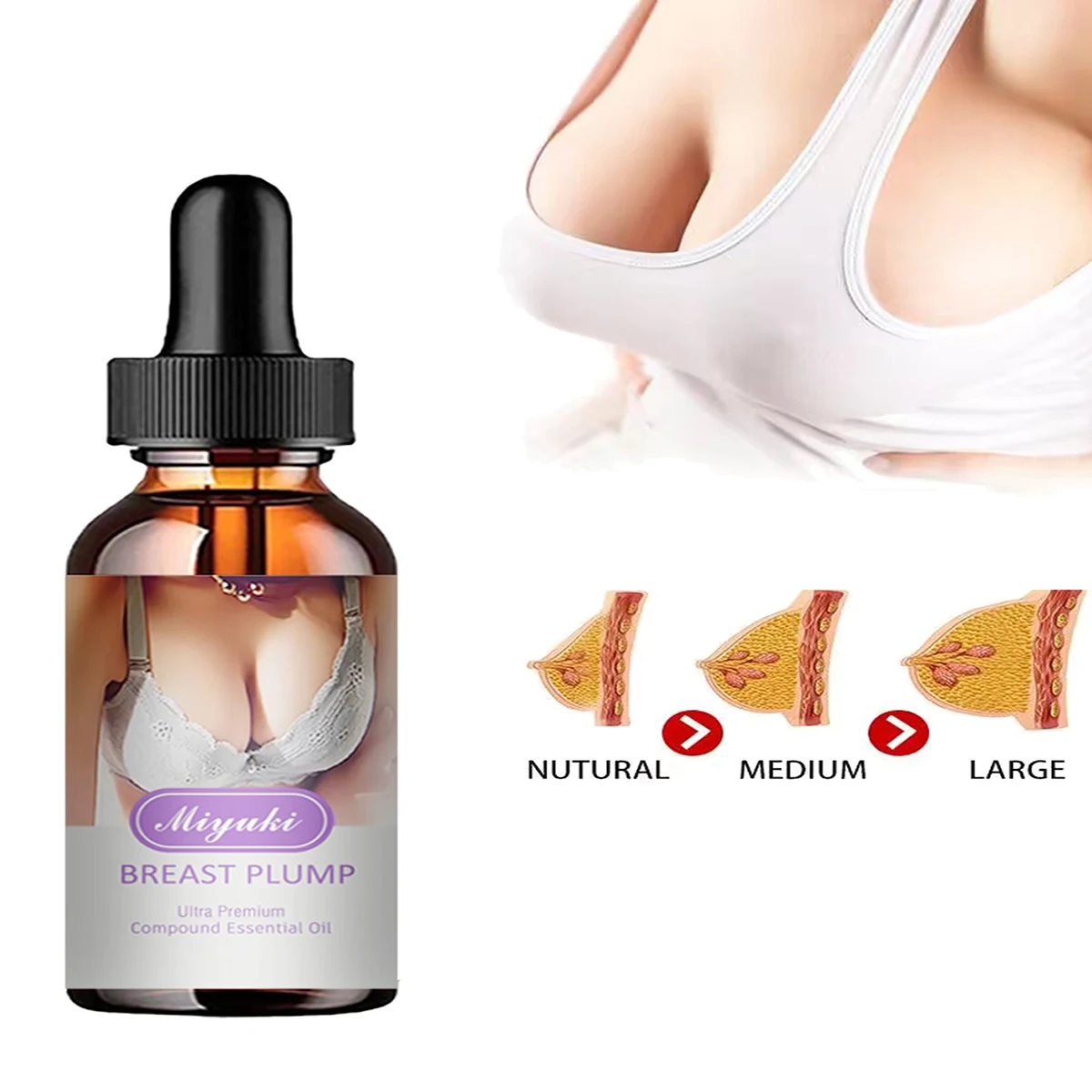 5ML/15ML/30ML/50ML/Breast Enhancement Essential Oils Breast Augmentation Promote Breast Growth Cream Chest Enlarge Effe