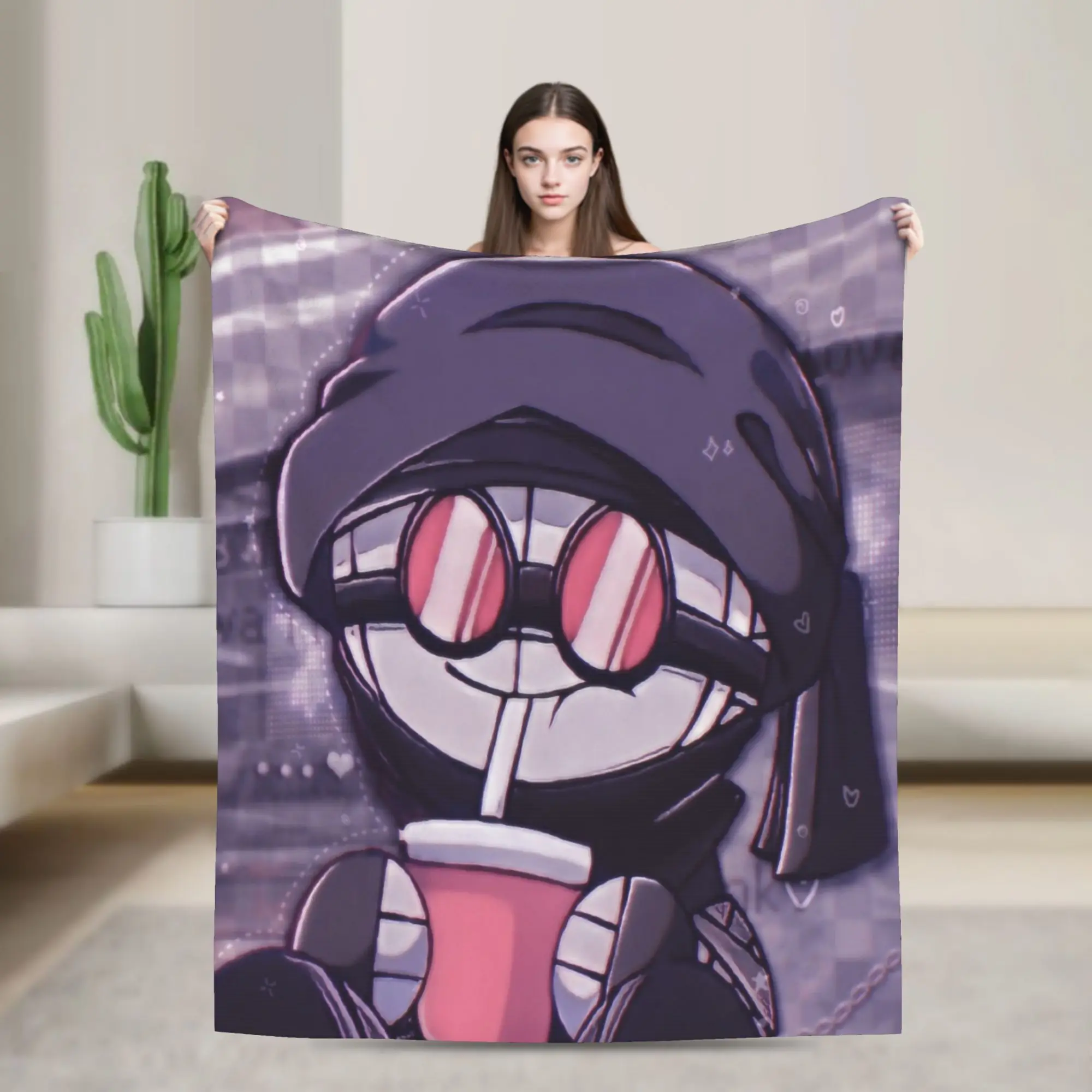 MADNESS COMBAT Hank Plush Blankets Child  Flannel Throw Blanket For Bedroom Warm Design Quality Bedspread Gift