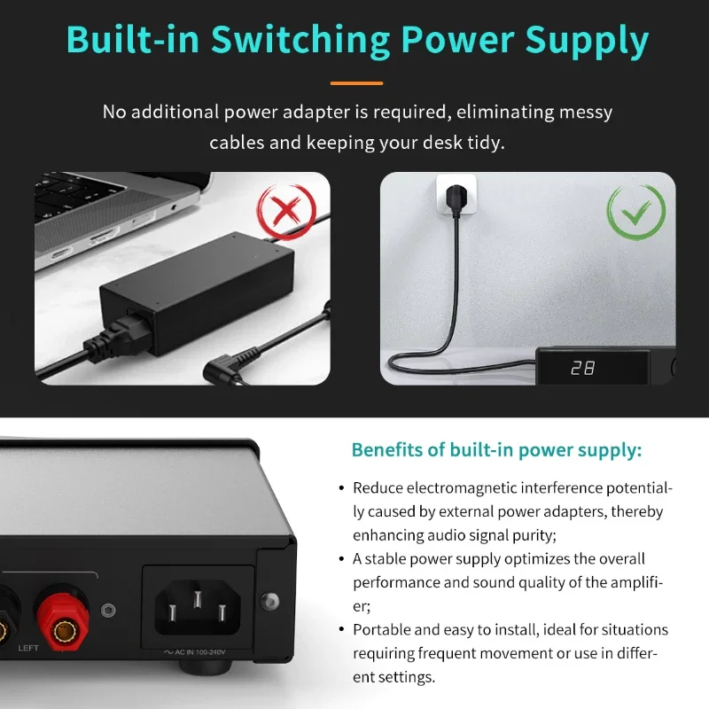 NUOVO SMSL AO10 Bluetooth HiFi Hi-Res Decoder DAC AMP Amplificatore di potenza Convertitore audio multifunzionale per la musica dell'auto domestica