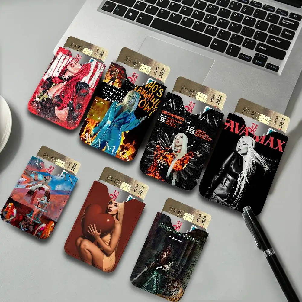 Singer A-Ava M-Max Ultra-Thin Mini Leather Card Holder Wallets for Men Women Lightweight Soft Genuine Leather Credit Card