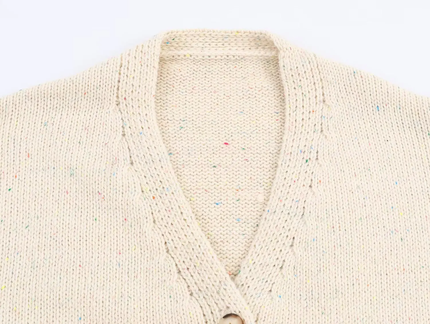 2025 automne/hiver nouveauté femmes mode tricot veste petit à pois tricot surdimensionné veste à manches longues boutonné col en v Swea