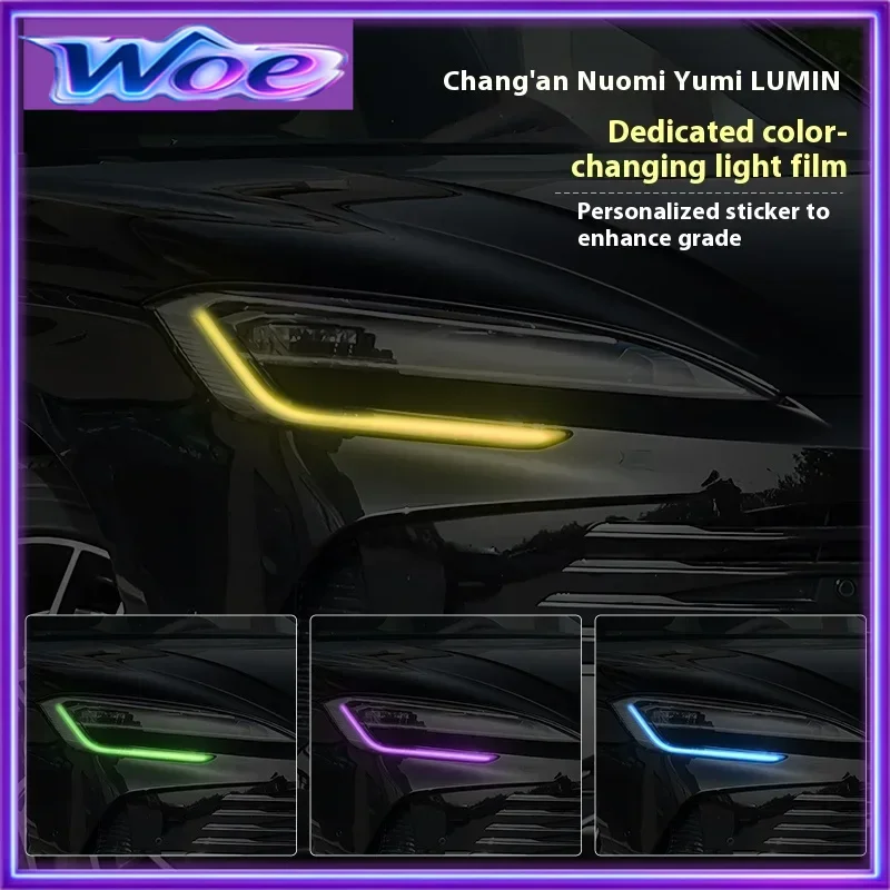 For BYD SEAL 7 DM-i Headlight Color Change Film Daytime Running Light Anti-scratch Protective Decor Film Vehicle Accessories
