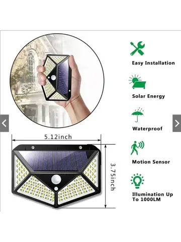 Multifunctional Solar Lamp Outdoor Garden Decoration Solar Led Light Waterproof Sunlight Powered Spotlight with Motion Sensor
