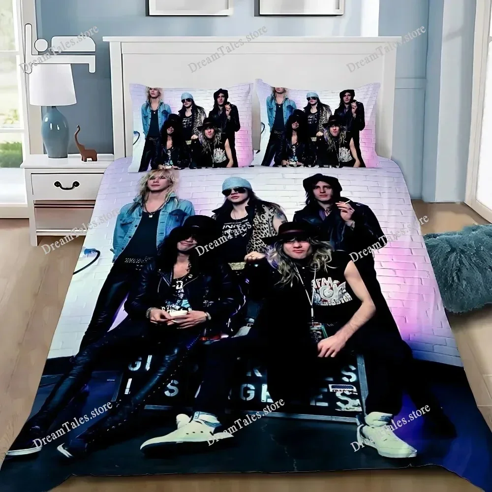 Duvet Cover Pillowcase Bedding Set Hot Band G-Guns N R-Roses Adult Boy Girl Bedroom Decoration Children Single Double Large Size
