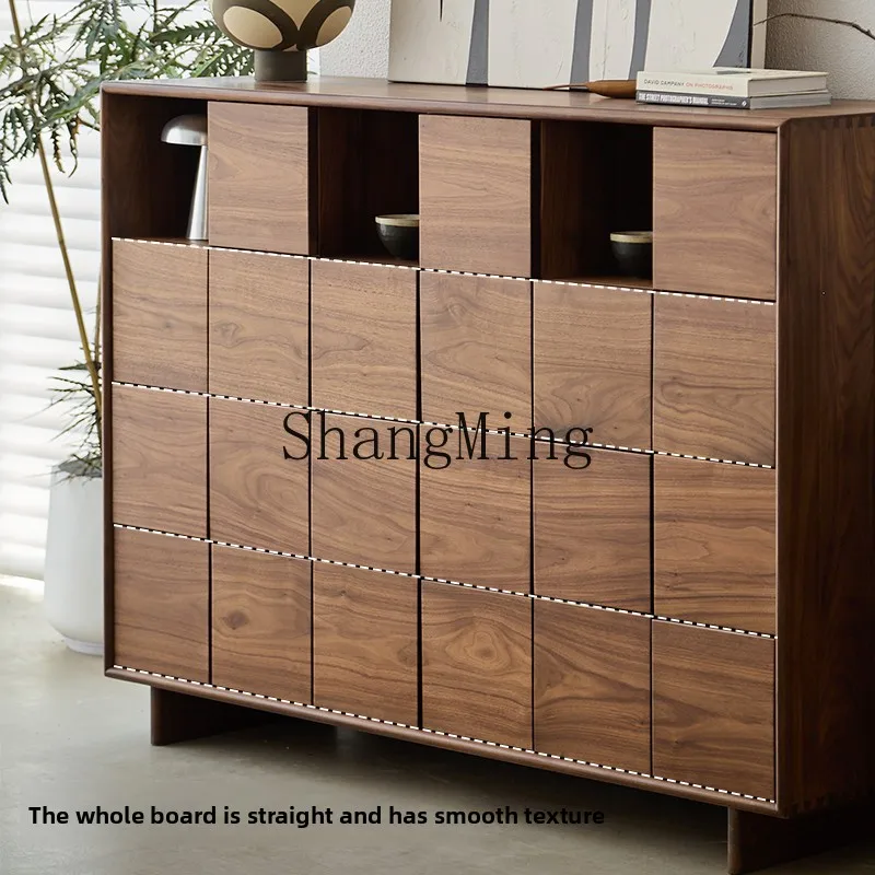 LXY pure solid wood living room against the wall multi-chest cabinet bedroom storage storage cabinet