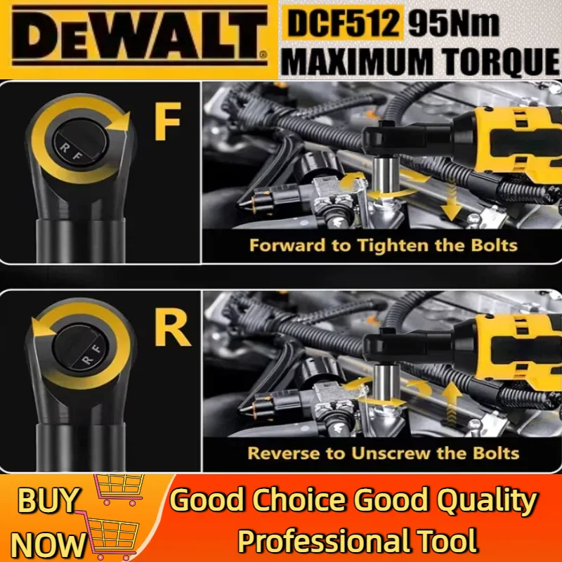 ديوالت DCF512 1/2 بوصة فرش السقاطة الزاوية اليمنى وجع LED سائق لاسلكي متغير السرعة مفتاح الطاقة 20 فولت أدوات كهربائية