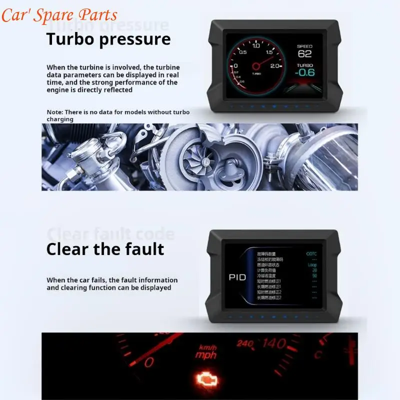 Y4UA Professional Diagnostics Display Showing Pressure And Error Readings