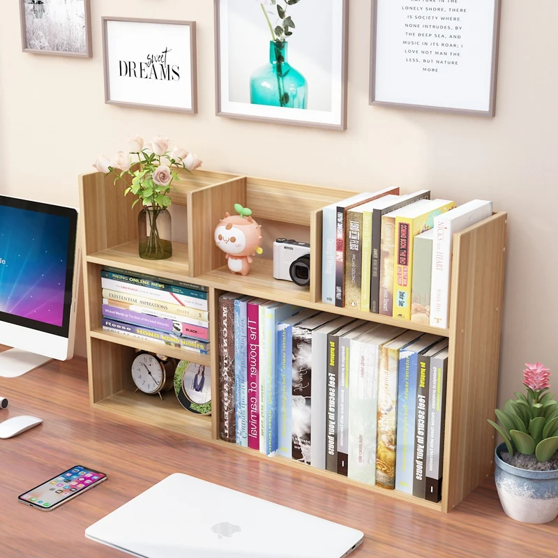 

Desktop bookshelf organizes artifactsChildren's desks store shelvesOffice students