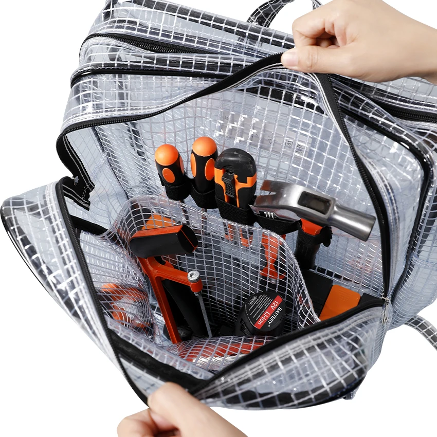 High Capacity Anti-Static PVC Backpack with Zipper Lock Cleanroom ESD Bag for Electronic Industry Safety Product