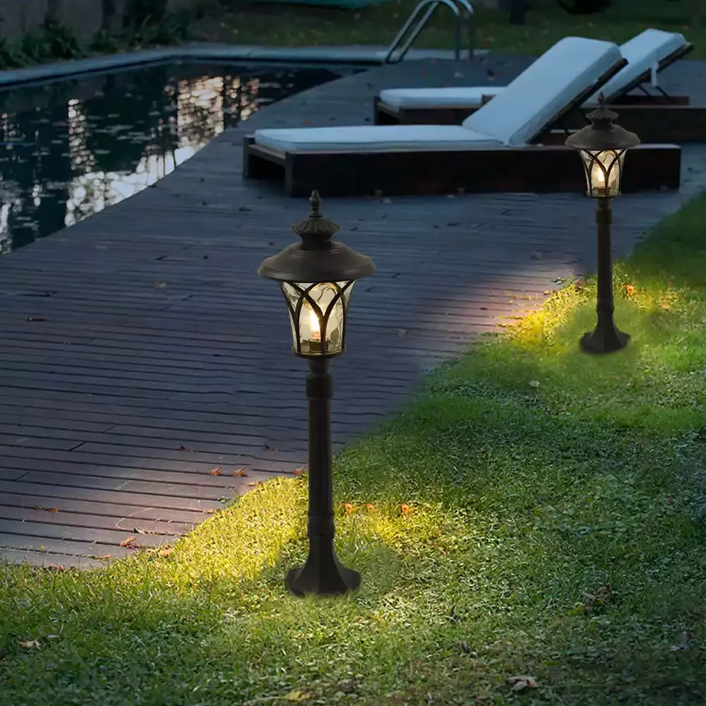 

European Yard Lights Bright Lawn Light Outdoor Waterproof E27 Pathway Lamps Landscape Path Lighting Aluminum Stigma Lamp