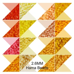 2.6mm Mini Beads 1000PCS Yellow Colors Pixel Art Fuse Beads for Kids Gift Hama Beads Diy Puzzles Iron Beads