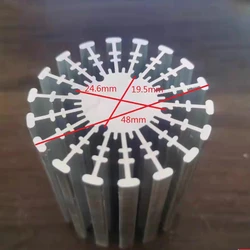 48 mm aluminium ronde koellichaamradiator koellichaam voor IC LED-koeling, elektronische koeler, chipset-warmteafvoer op maat