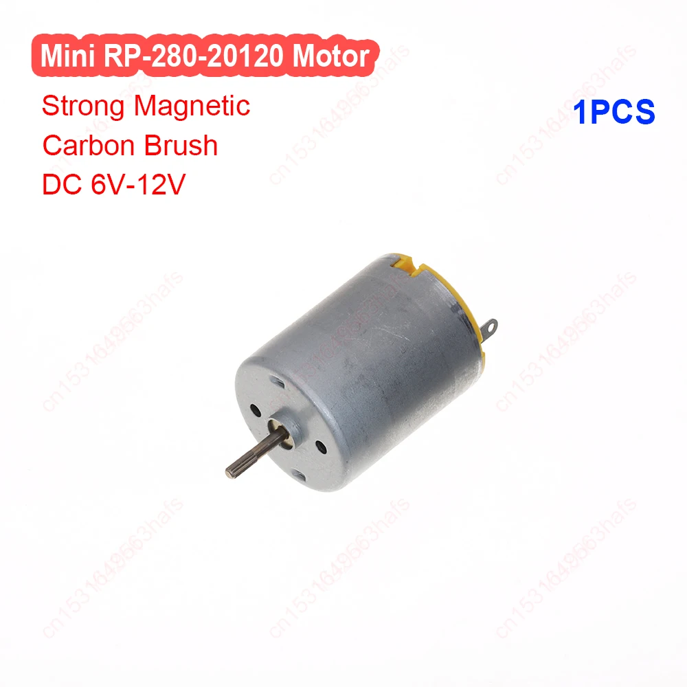 24mm Micro 280 Motor DC 3V-12V High Speed Strong Magnetic Long Shaft Motor for Vehicle Toy Car Drill Tool