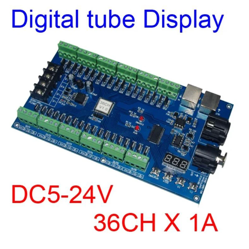 36 Channels DMX Decoding Board DMX Decoder Controller with Digital Display