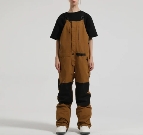 بنطال تزلج مقاوم للرياح ومقاوم للماء للنساء، بنطلون على الجليد، ملابس رياضية خارجية، جيب بسحاب، زوجان ثلج، شتاء