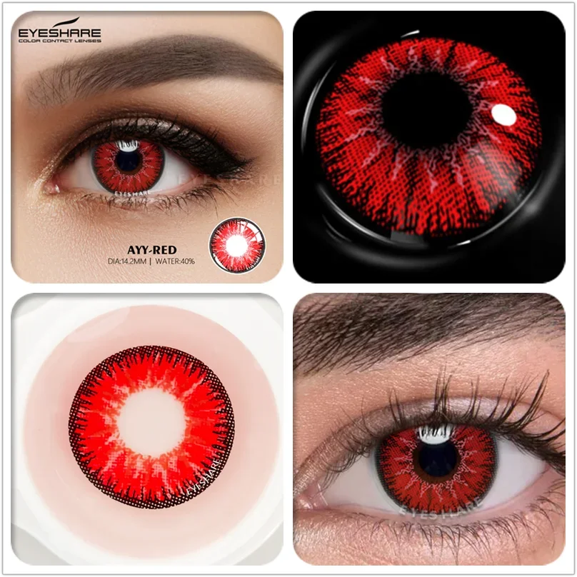 EYESHARE 1 Pair Cosplay Contact Lenses Beautiful Pupil Eye Cosmetic Colorful Contact Lenses Halloween Yearly Eyes Contact Lens