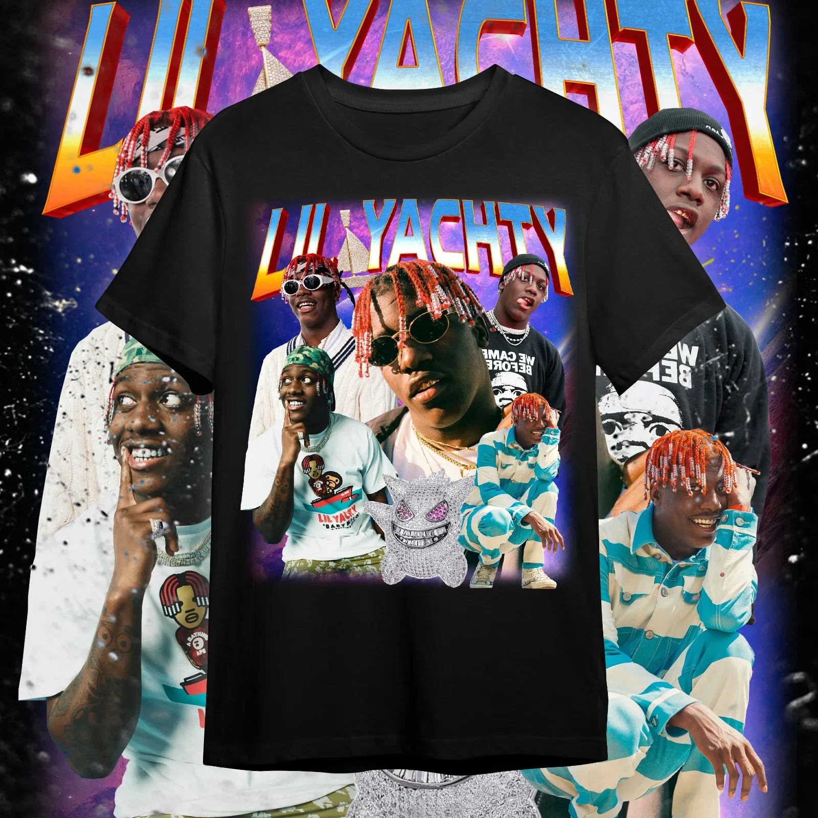 Camiseta de manga corta de Lil Yachty para Fan, camisa negra de Hip Hop, todas las tallas, GC435, regalo nuevo