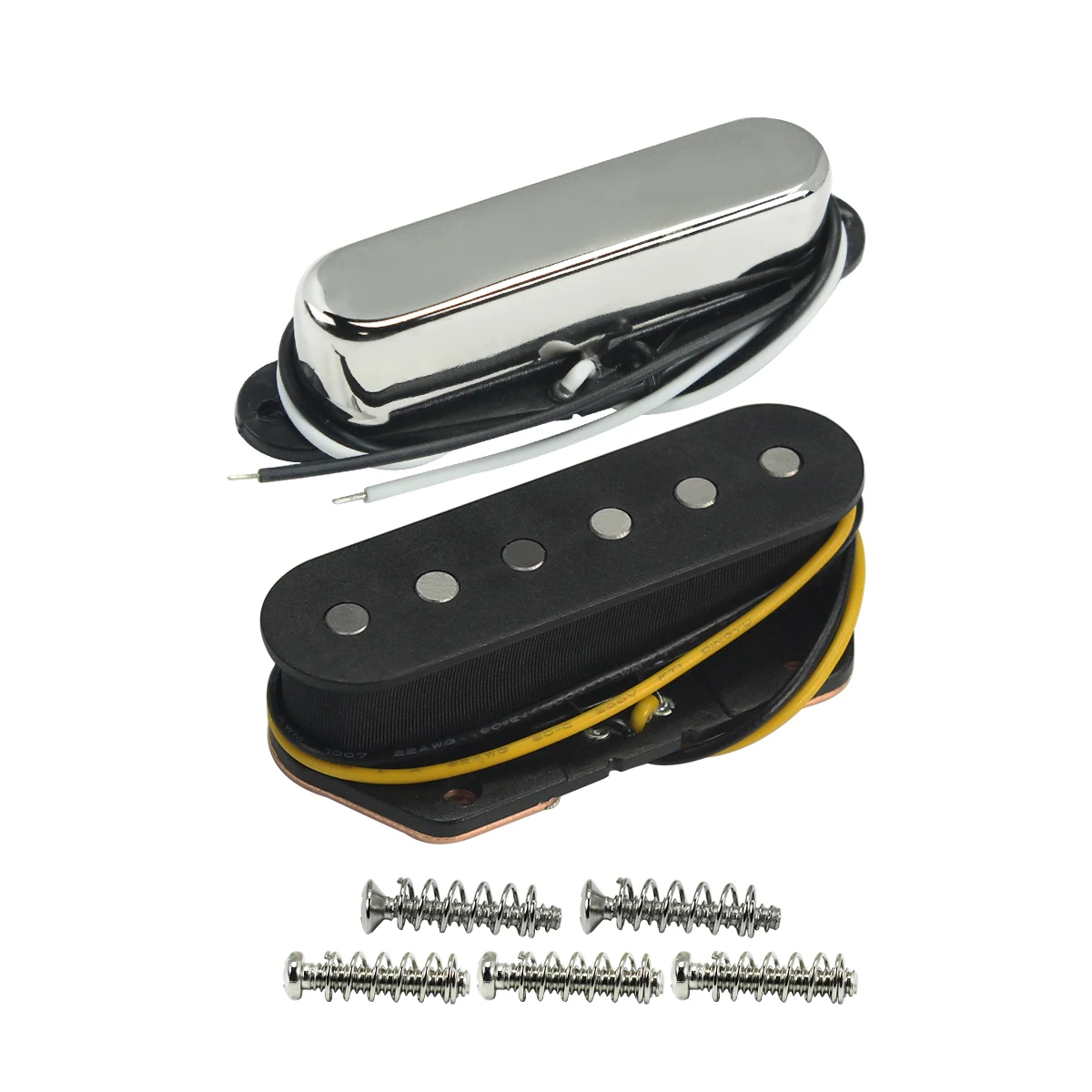 FLEOR 2 Stück Alnico 5 Hals & Brücke TL E-Gitarre Pickup Single Coil Pickups Set Gitarrenteile – Detail 4