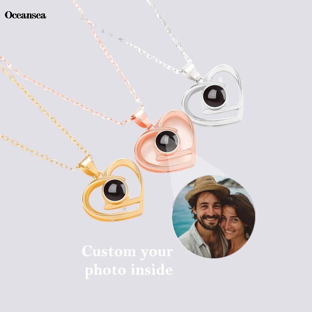 

Personalized Photo Projection Nekclace with Custom Photo Heart Shaped Projection Pendant Necklace Christmas Gift 2025
