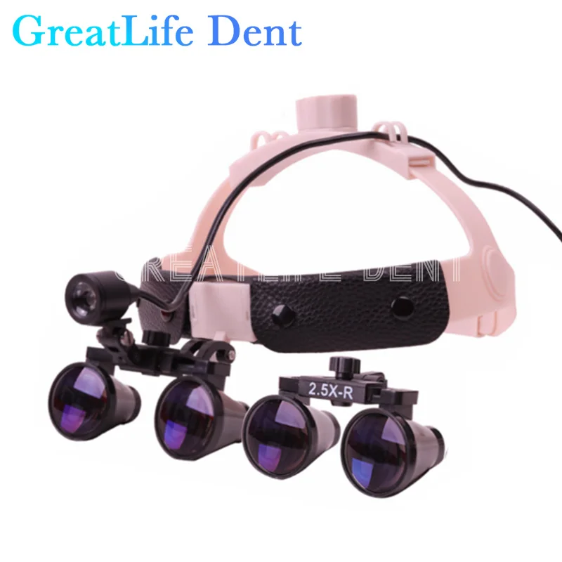 

GreatLife Dent Doctor 2.5x 3.5x Led Dental Headlamp Loupe Magnifying Glasses Surgical Headlamp Magnifier