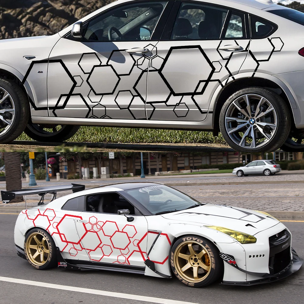 

Car Stickers Universal for Jeep BMW Ford Nissan Audi Lada Toyota Suzuki VW Honeycomb Vinyl Decals Tuning Auto Accessories