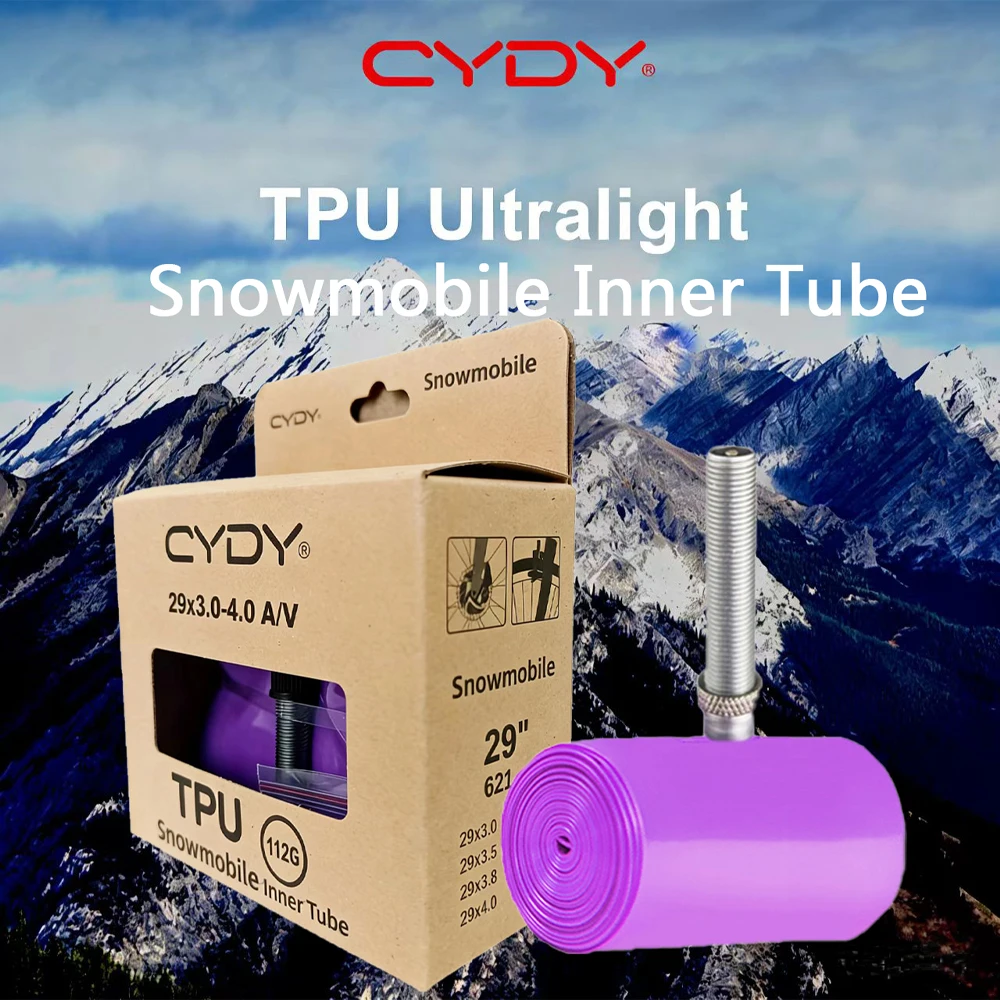 CYDY Snowbike TPU Fahrradschlauch 26 27,5 29 MTB-Fahrradreifen 45 mm Schrader-Ventil MTB-Fahrradreifen 26 27,5 29 x 3,0–4,0 – Detail 2