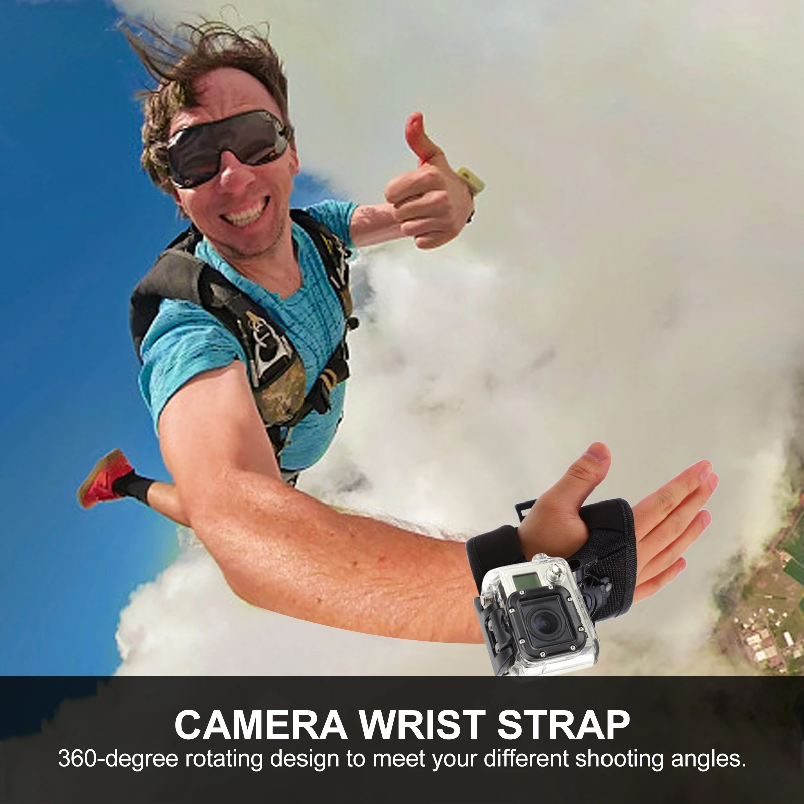 

2pcs Black Nylon Arm Camera Wrist Strap Holder Bracket for Sports Sweat Absorbent Breathable Material Easy
