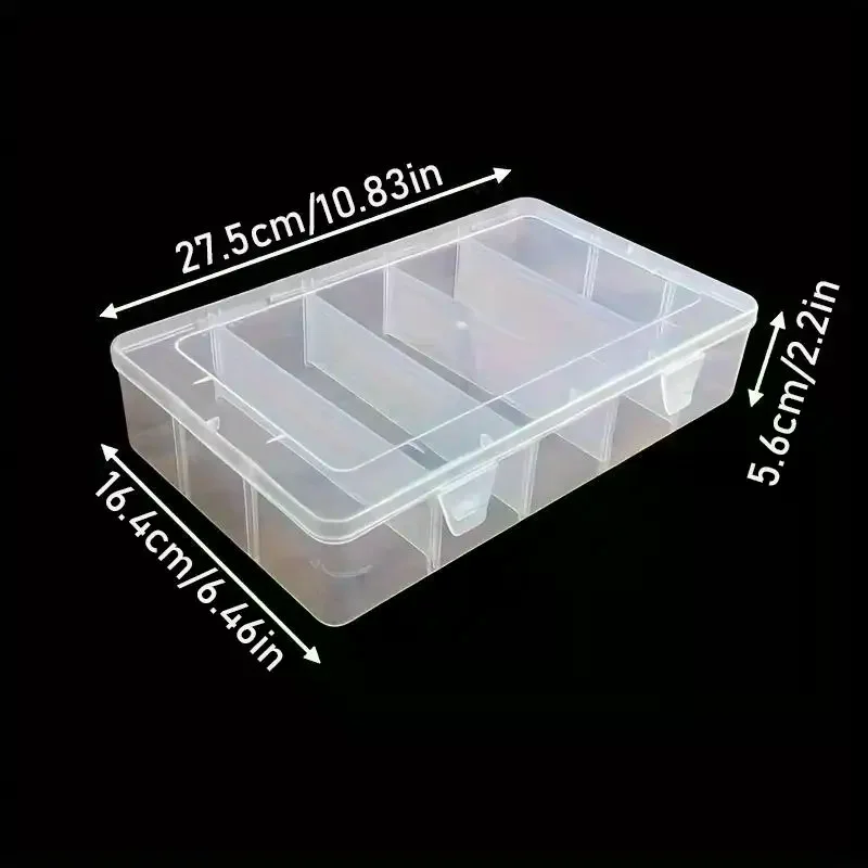 Hardware Tool Storage Box 5 Compartment Clear Organizer for Screws Ideal for Student Engineering Project Use