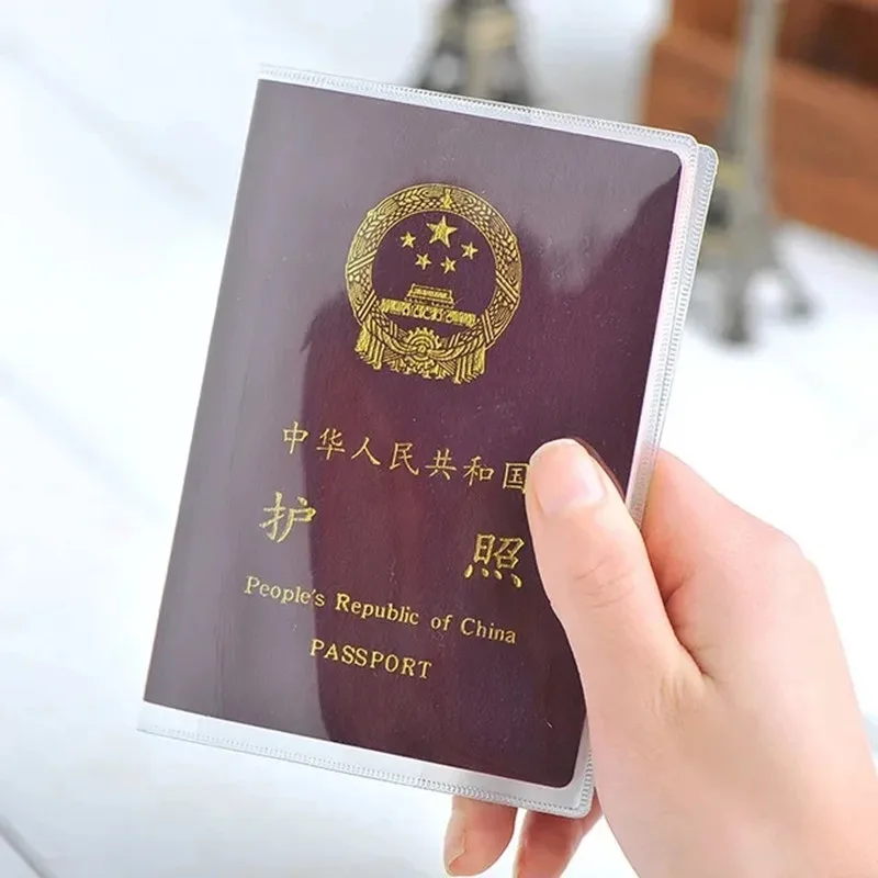 1-10PCS Passport Protective Cover Transparent Frosted, PVC Material Waterproof Document Case