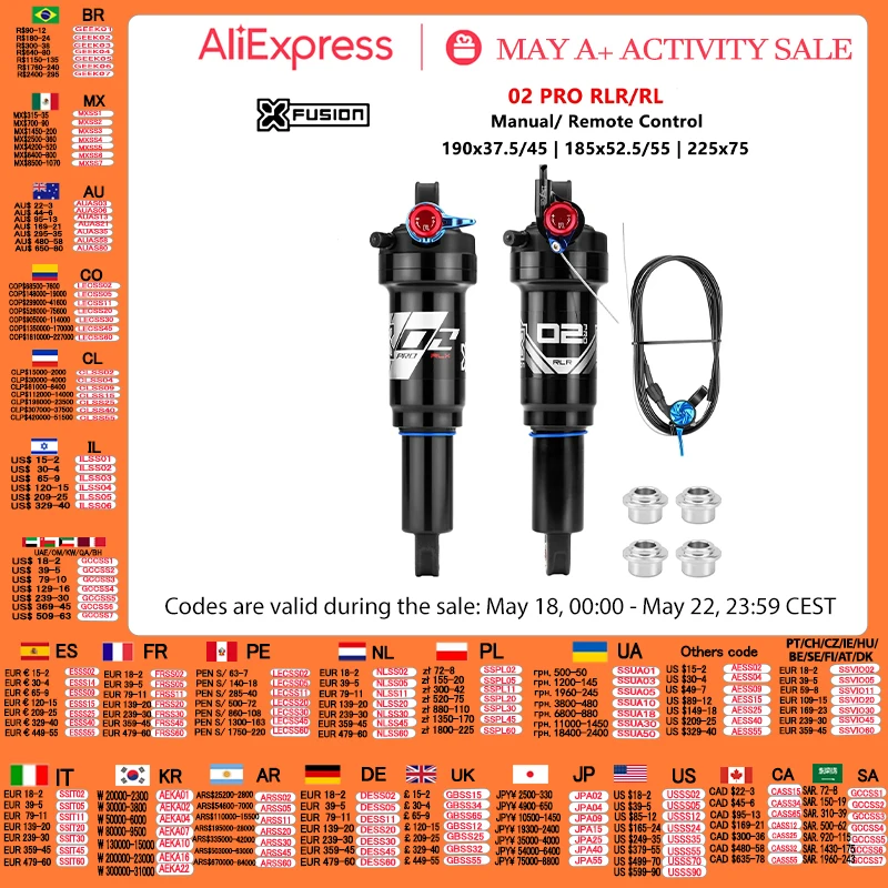 XFUSION O2 PRO RL/RLR Mountain Bike Rear Shock Absorber Trunnion