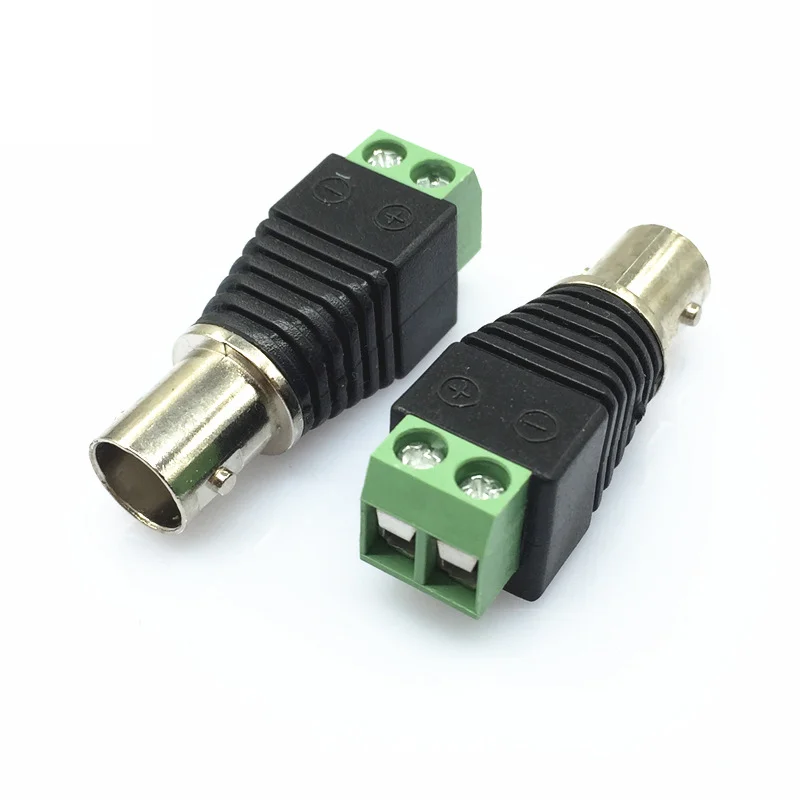 5/20/100PCS Female Coax BNC Plug Video BNC Plug DC Adapter For CCTV Surveillance Camera