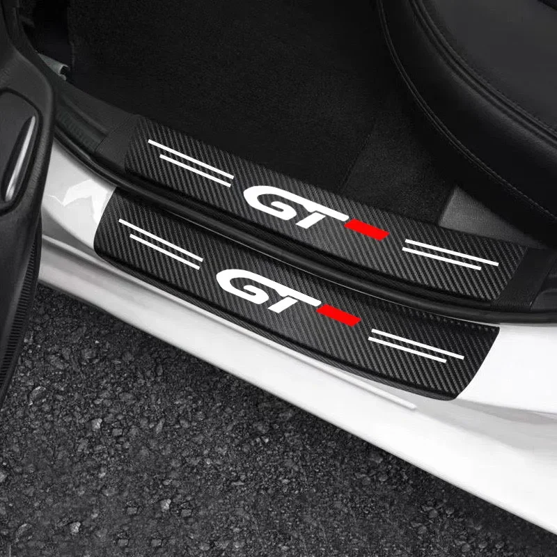 Car Door Sill Stickers Accessories For Peugeot GT GTline 3008 308 T9 208 508 2008 Rifter 5008 207 206 408 108 4008 Accessories
