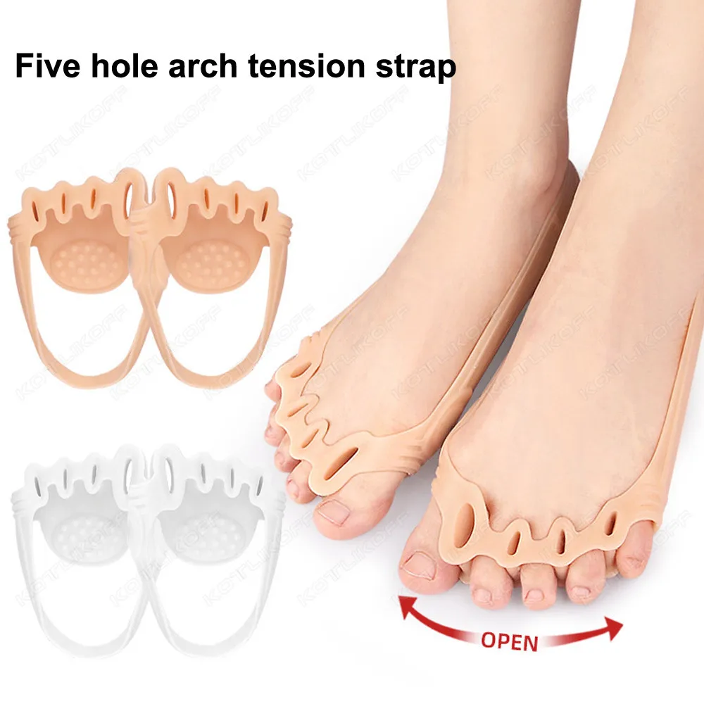 Silicone Toe Separator Soft Comfortable Overlapping Toes Bunion Blister Pain Relief Toe Straightener Protector Bandage Wearable